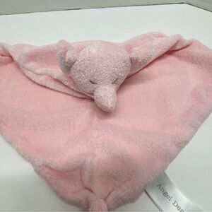 Angel Dear Pink Sleeping Elephant Baby Lovey Security Blanket Super Light & Soft